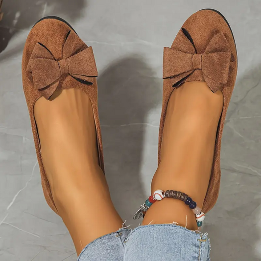 Warm Brown Ballerina Flats - balerined